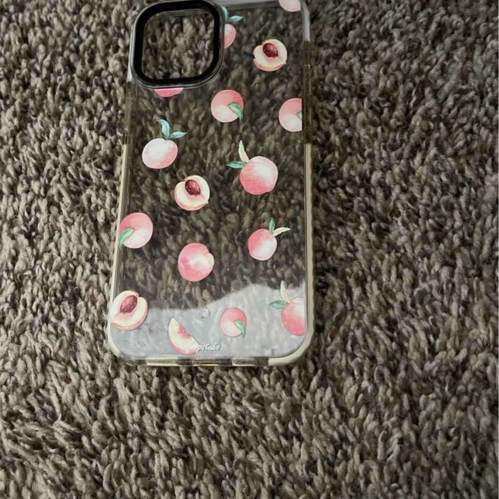 iPhone 12 Pro Max phone case with peaches